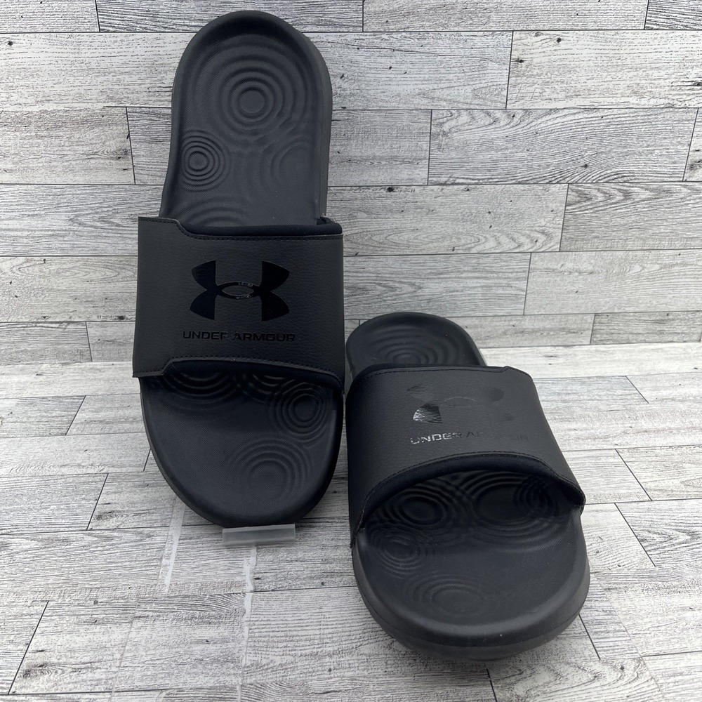 Under Armour Ignite Select Black Casual Slide Sandals 3027219-002 Men Size 14